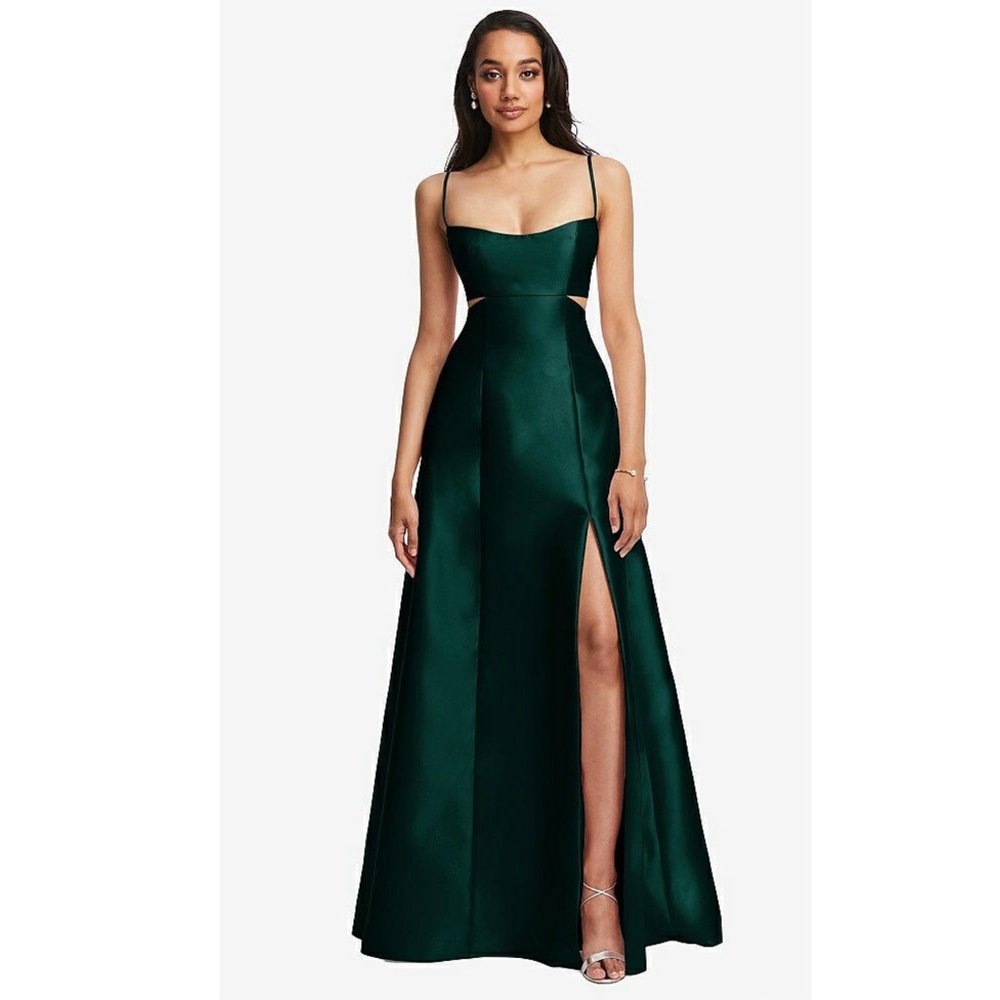 Alfred Sung: Cutout Satin Gown (NWT)